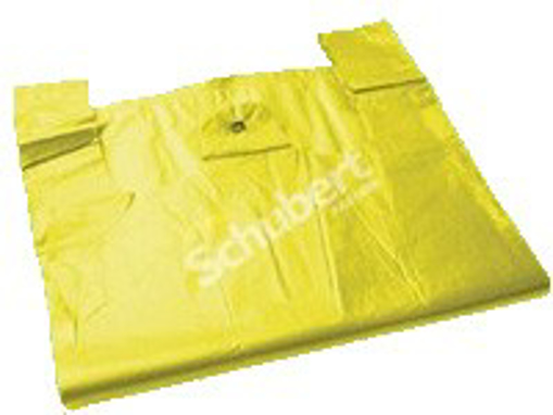 Obrázek z Taška HDPE (mikroten) žlutá odtrhávací 4 kg, 23 + 11 x 47 cm, 8 my, 2000 ks, G 