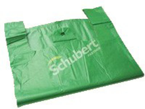 Obrázek z Taška HDPE (mikroten) zelená odtrhávací 10 kg, 30 + 18 x 54 cm, 9 my, 2000 ks, G 