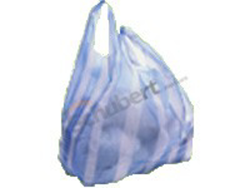 Obrázek z Taška HDPE (mikroten) bílo-modrá 10 kg,  30 + 16 x 53 cm, 9my. 2000 ks, Partner 