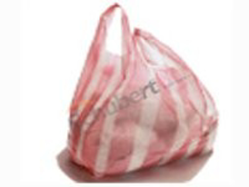 Obrázek z Taška HDPE (mikroten) bílo-červená 10 kg, 30 + 16 x 53 cm, 9 my, 2000 ks, Partner 