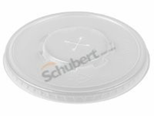 Obrázek z Víčko PET transparentní s křížovým otvorem pro kel. 0,3 - 0,5 l, ⌀  95 mm, 800 ks 