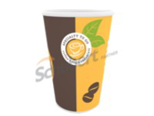Obrázek z Kelímek papírový s potiskem Coffe to go 0,4 l, ⌀  90 mm 1000 ks 