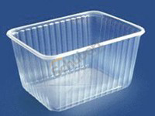 Obrázek z Vanička PP transparentní hranatá 1000 ml, 18,6 x 13,3 x 5,2 cm, 500 ks 