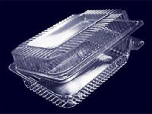 Obrázek z Vanička PET transparentní hranatá s integrovaným víčkem 310 x 130 x 60 mm, 160 ks 
