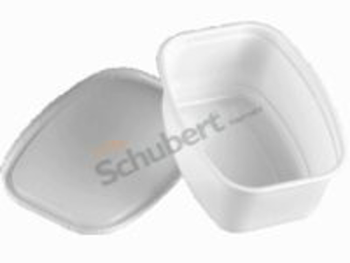 Obrázek z Víčko PP bílé hranaté k vaničce na sádlo 250 - 500 g, 148 x 110 mm, 600 ks 