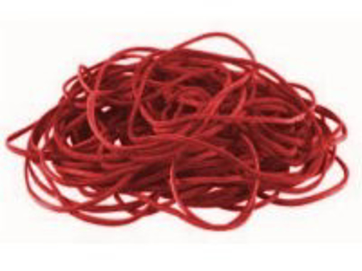 Obrázek z Gumičky červené 50 mm, ⌀ 1 mm, 1 kg 