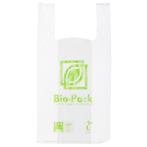 Obrázek z Taška BIO transparentní 27+14 x 50 cm, 100 ks, 100% kompostovatelná 