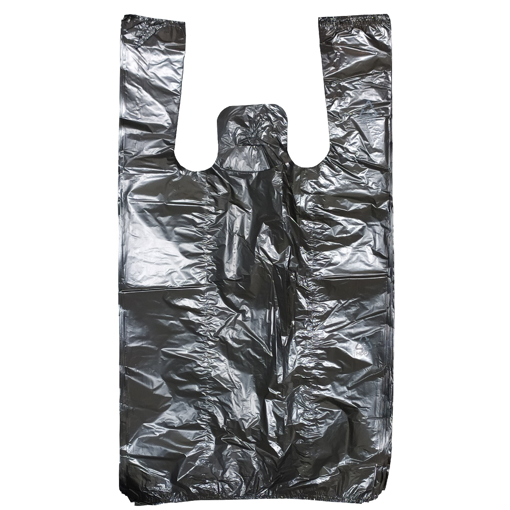 Obrázek z Taška HDPE (mikroten)  černá odtrhávací 10 kg,  30 + 18 x 54 cm, 9 my , 2000 ks, G 
