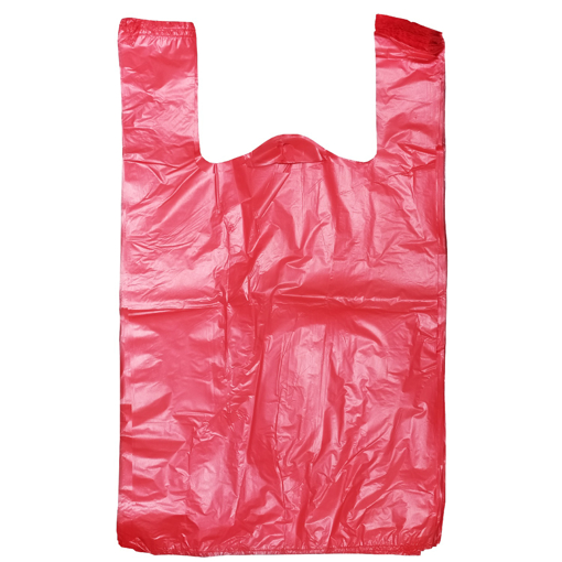 Obrázek z Taška HDPE (mikroten) červená odtrhávací maxi 10 kg, 11my, 30 x 18 x 54 cm, 1000 ks 