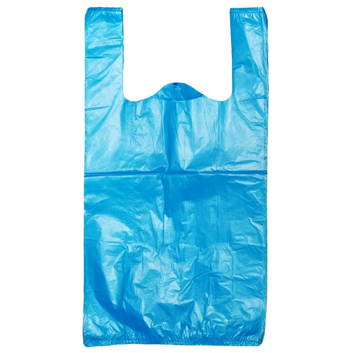 Obrázek z Taška HDPE (mikroten) modrá odtrhávací 10 kg, 30 + 16 x 53 cm, 9 my,  2000 ks, Partner 