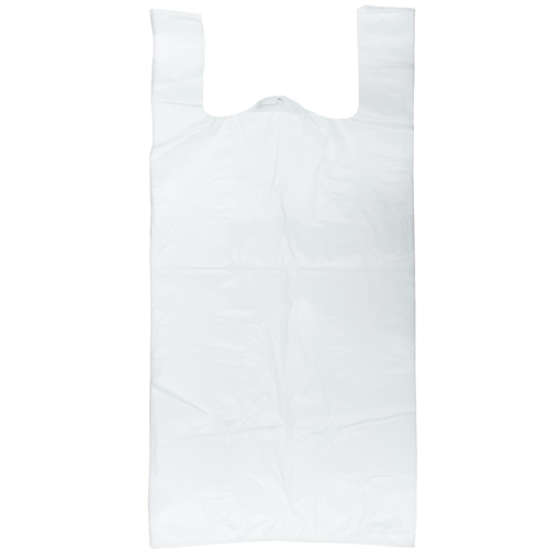 Obrázek z Taška HDPE (mikroten) bílá odtrhávací Jumbo, 33 + 20 x 68 cm, 14 my, 1000 ks 