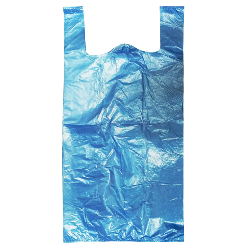 Obrázek z Taška HDPE (mikroten) modrá odtrhávací jumbo 15 kg, 35 + 20 x 70 cm, 14 my, 1000 ks, Partner 
