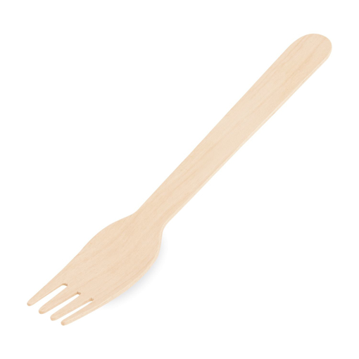 Obrázek z Vidlička dřevěná hnědá 16,5 cm, 2000 ks 