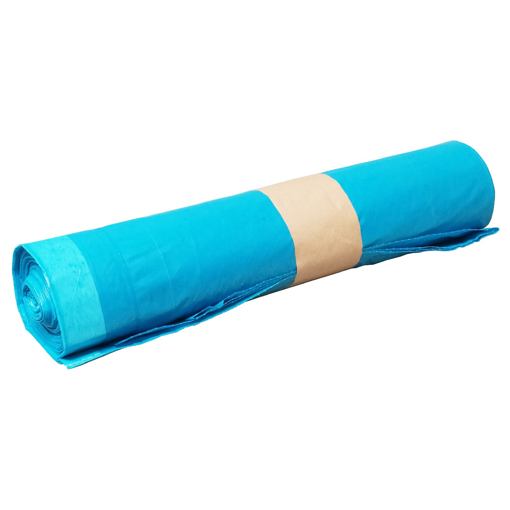 Obrázek z Pytel LDPE modrý zatahovací 70 x 105 cm, 120 l, 27 my, 300 ks 
