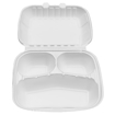 Obrázek z Menu box XPS bílý dělený na 3 části, 2 zámky, 24,5 x 21 x 7 cm, 480 ks 