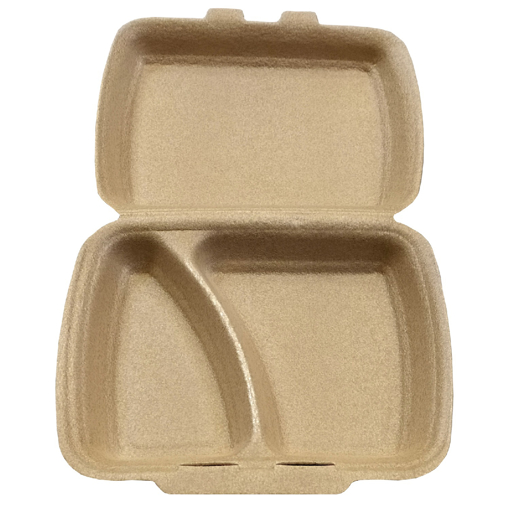 Obrázek z Menu box EPP hnědý nedělený, 2 zámky, 24,5 x 21 x 7 cm, 300 ks 
