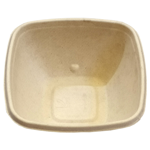 Obrázek z Miska papírová (PULP) hranatá šedá 375 ml,  13 x 13 cm, 500 ks 
