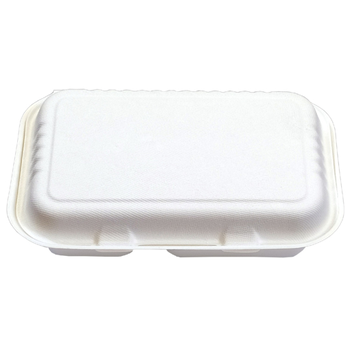 Obrázek z Menu box třtinový bílý dělený na 2 části 16 x 25 x 6,4 cm, 250 ks 