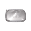 Obrázek z Víčko PP transparentní hranaté 125 - 500 ml, 10,8 x 8 cm, 1000 ks 