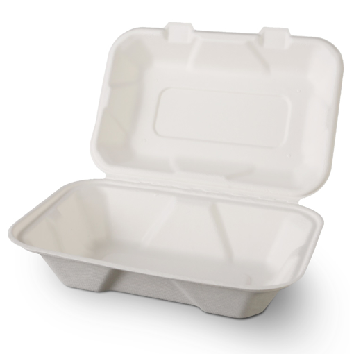 Obrázek z Menu box třtinový nedělený 22,2 x 20 x 6,7 cm, 200 ks 