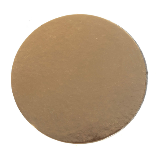 Obrázek z Podložka dortová zlatá průměr 26 cm - kruh, 50 ks 