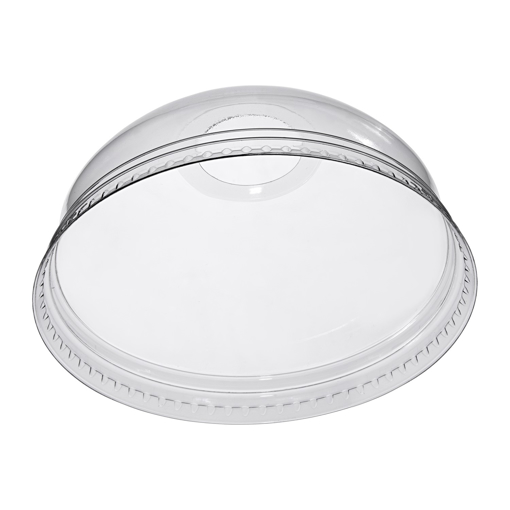 Obrázek z Víčko PET transparentní vypouklé s otvorem 0,2 - 0,5 l, ⌀ 95 mm, 800 ks 